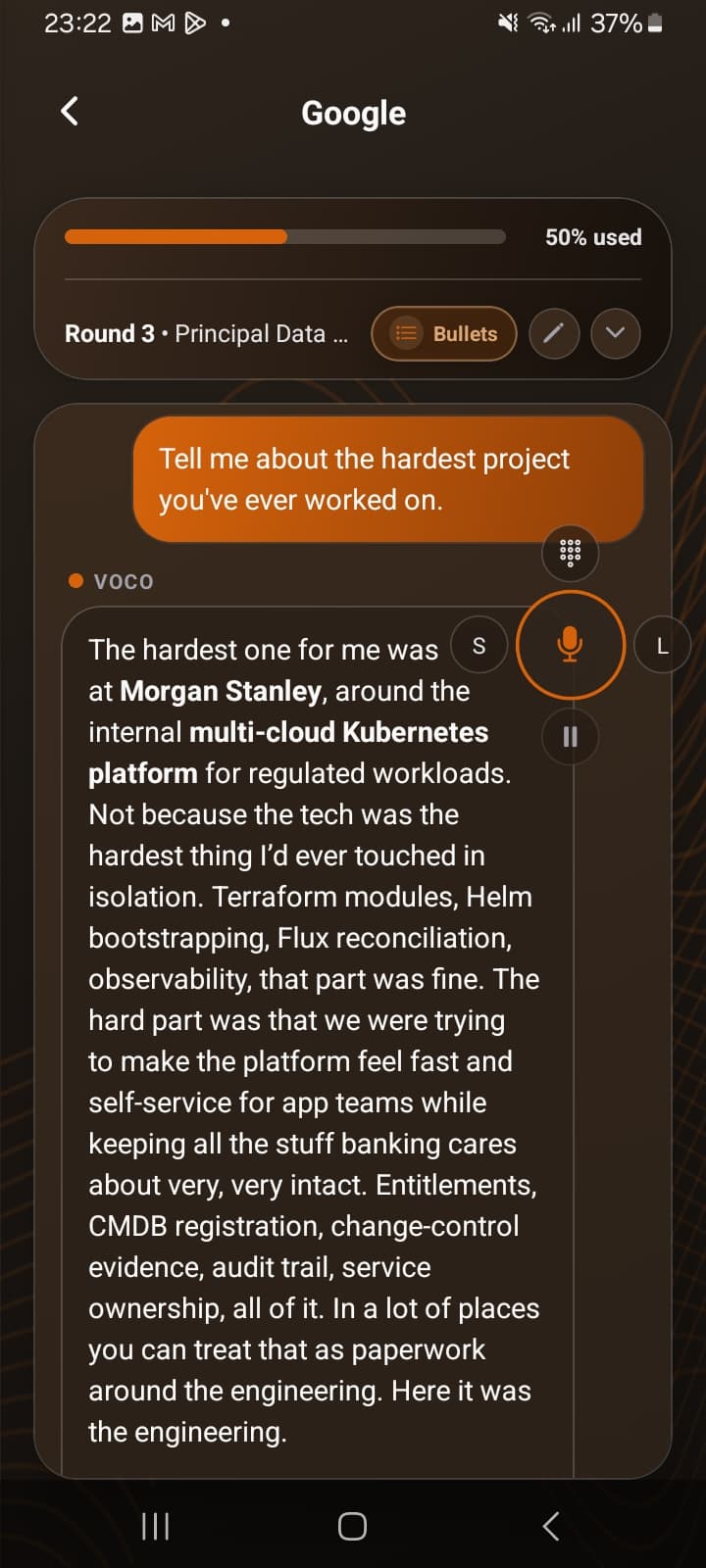 Regular display mode — multi-paragraph rendering.